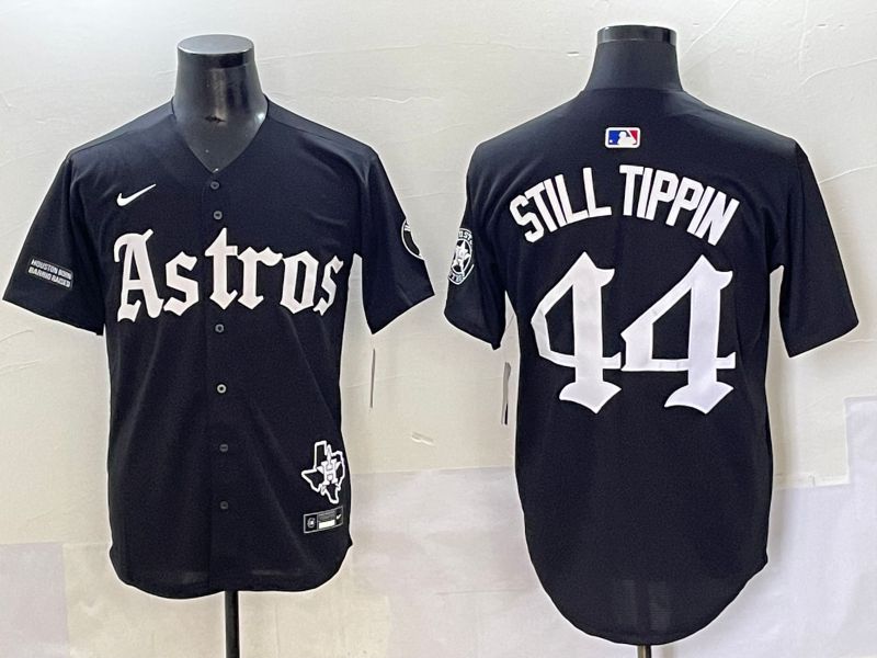 Men 2025 Houston Astros #44 Still Tippin Black Five generations Joint Name Nike MLB Jersey style 21->houston astros->MLB Jersey
